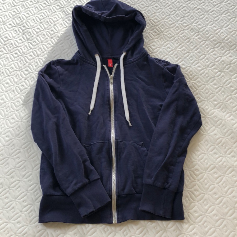 H&M Divided Navy Zip-Up Hoodie